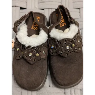 Photo of Michael Kors faux-Sherpa Lined Mules Kids Size 11 NWT