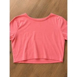 Photo of wild fable Coral Pink Cropped Crew Tee XL