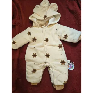 Photo of Fleece Bear Removable Hooded Baby Romper