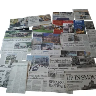 Photo of Vintage Alabama Hotels Travel Ephemera Collection - Newspaper Clippings & Ads