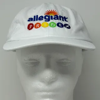 Photo of Allegiant Air Gay Pride Hat Baseball Cap LGBTQ Airlines Aviation Strapback White