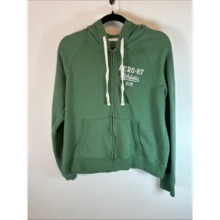 Photo of Aeropostale Aero-87 Athletic Division Green Zip-Up Hoodie Sporty cozy  XL