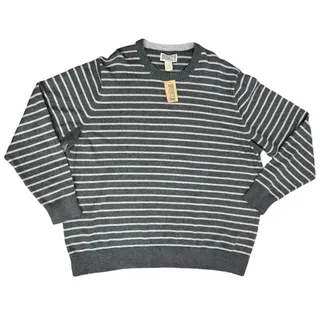 Photo of Duluth Trading Company Gray Strongarm All-Over Stripe Crew Sweater size 2XL NEW