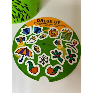 Photo of McDONALD'S HAPPY MEAL Halloween Boo Bucket - Green Monster w/stickers
