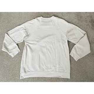 Photo of CULK Kristina Micotti Blue Tiger Graphic Fleece Sweatshirt Cream Oversize Large