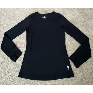 Photo of Free Country Womens Small Black Long Sleeve Stretch Performance Tee Shirt S