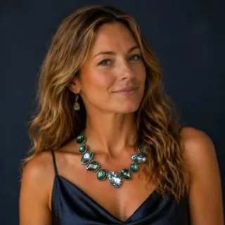 Photo of Simply Vera Wang Green Crystal Statement Necklace