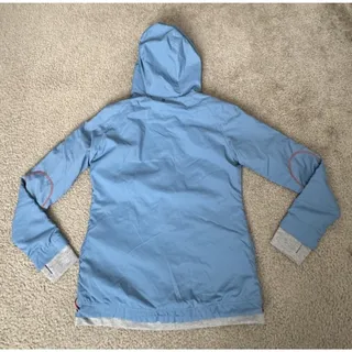 Photo of Platinum Womens M Reversible Hooded Jacket Blue Gray Orange Full Zip Pockets