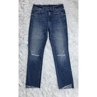 Photo of MOTHER Rascal High Rise Straight Ankle Fray Jeans 26 / 2