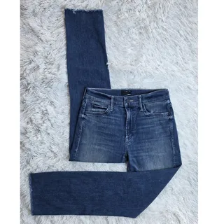 Photo of MOTHER Rascal High Rise Straight Ankle Fray Jeans 26 / 2