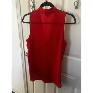Photo of Vince Camuto Women's Sleeveless V-Neck Blouse. Sz Sm Red. Business Or Casual.