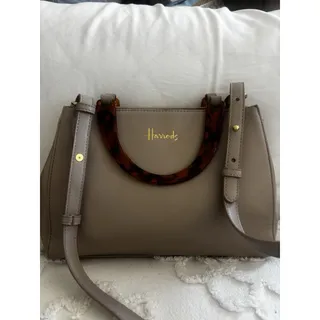 Photo of Vintage Harrods Bag With Crossbody Strap And Tortoise Shell Handles. Very Clean!