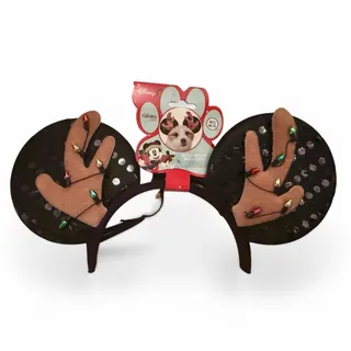 Photo of NWT Disney Rubies Pets Mickey Reindeer Christmas Lights Pet Sequined Ears M/L