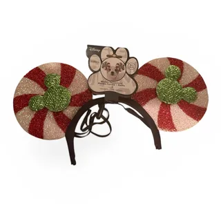 Photo of NWT Disney Rubies Pets Mickey Sequined Peppermint Holiday Ears Accessory S/M