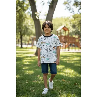 Photo of Space Jam A New Legacy Youth Small Graphic T Shirt Bugs Bunny Daffy Duck White
