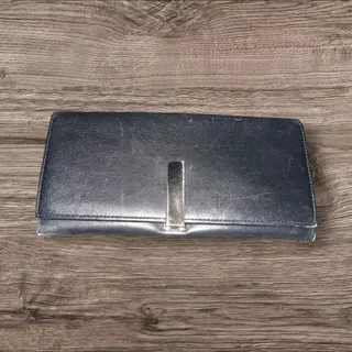 Photo of Salvatore Ferragamo Black Long Leather Bifold Wallet Women's Vintage 
