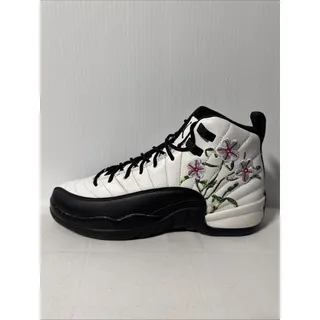 Photo of Air Jordan 12 Retro GS Floral Black White Youth Size 6Y DR6956-100 Brand NWT