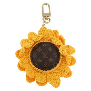 Photo of Louis Vuitton Monogram Bag Charm Sun Flower Crochet Brown
