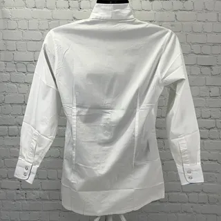 Photo of WOW Winners Outerwear Show Shirt Womens M Medium 8-10 White Blue Livestock Horse