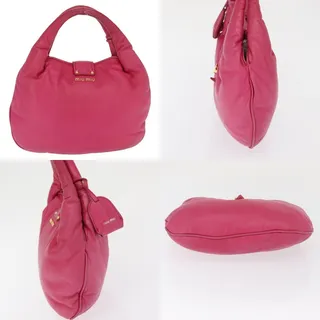 Photo of Miu Miu Leather Handbag Pink