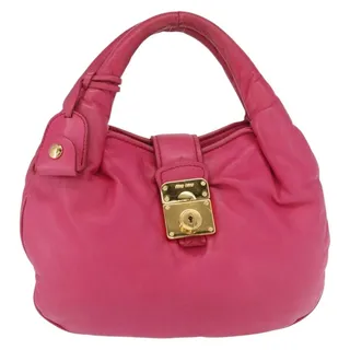 Photo of Miu Miu Leather Handbag Pink