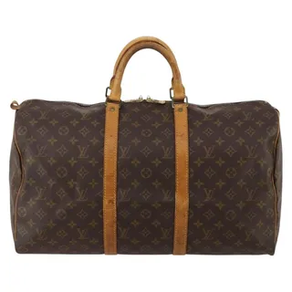 Photo of Louis Vuitton Monogram Keepall 50 Travel Bag Brown