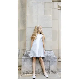 Photo of Silver Faux leather dress with Ruffles