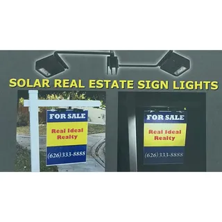 Photo of Solar Real Estate Sign Lights. Lights up both sides!