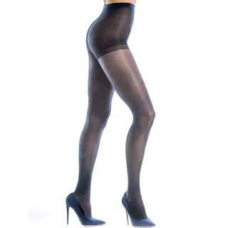 Photo of VTG Y2K NOS Silkies Moderate Control Top Pantyhose Regular Size Small Navy Blue