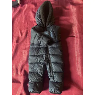Photo of Michael Kors Baby Snowsuit Unisex 6-12M Navy Hooded Fleece Lined Puffer Bunting