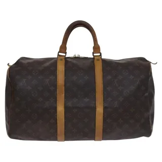 Photo of Louis Vuitton Monogram Keepall 50 Travel Bag Brown
