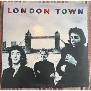 Photo of Wings London Town LP 1978 Capitol SW-11777 w/ Poster G+/F