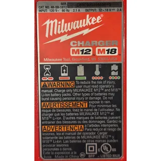 Photo of Milwaukee M12 M18 48-59-1812 12V 18V Lithium-Ion Battery Charger