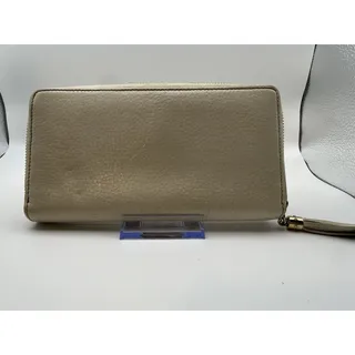 Photo of Gucci Beige Zip-Around Wallet G Logo Zipper Solid Women