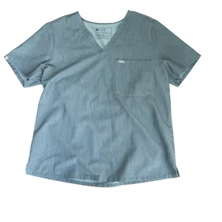Photo of Figs Catarina Scrub Top Women XL Gray One Pocket FW1000 V-Neck Nurse Medical