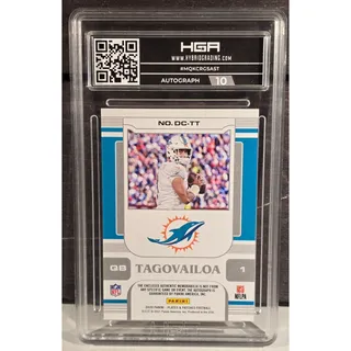 Photo of Tua Tagovailoa /35 RC 2020 Plates & Patches #DC-TT Purple RPA HGA Rookie Auto