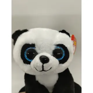 Photo of Ty Beanie Babies Baboo Panda Plush Velvety Blue Glitter Eyes 2022