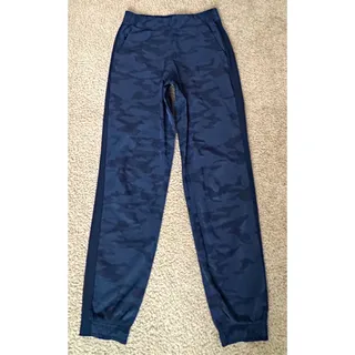 Photo of Athleta Brooklyn Camo Jogger Women’s 6 Navy Blue Zip Pockets Stretch 599681