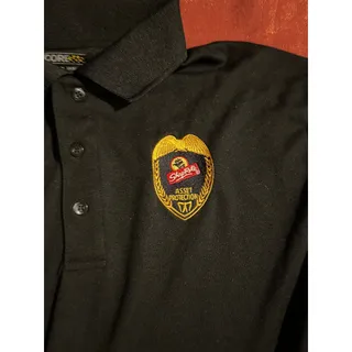 Photo of Core365 Polo Shirt Mens 2XL Black Long Sleeve ShopRite Asset Protection Badge