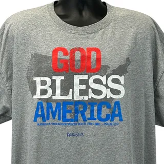 Photo of God Bless America Kerusso T Shirt 3XL XXXL Blessed the Nation Whose God Is Lord