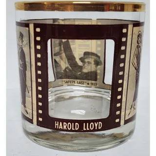 Photo of HouzeArt Roaring Twenties Filmstrip Glasses Set w/ Copper Rims Vintage