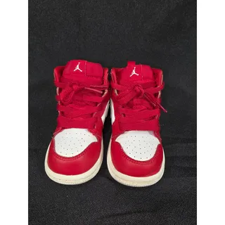 Photo of Nike Air Jordan 1 Retro High TD Gym Red Silver Toddler Size 6C