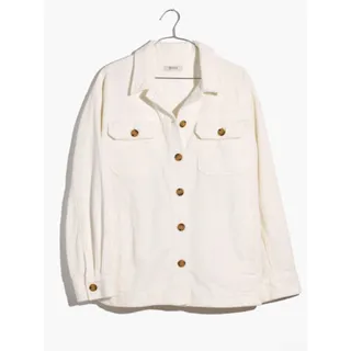 Photo of Madewell Corduroy Shirt Jacket Shacket Ivory S
