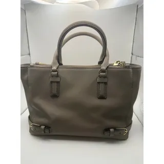 Photo of Tory Burch Saffiano Leather Satchel Bag Taupe