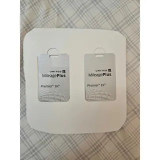 Photo of United Airlines MileagePlus Premier 1k Luggage Tags Set of 2 - New