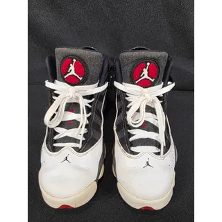 Photo of Nike Air Jordan 6 Rings Black White Gym Red Big Kids Size 5.5Y