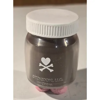 Photo of Tokidoki Donutella Jar Container Kawaii Pink Bear Feet Heart Crossbones