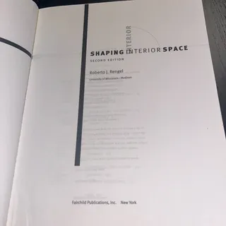 Photo of Shaping Interior Space by Roberto J. Rengel (2007, Trade Paperback)