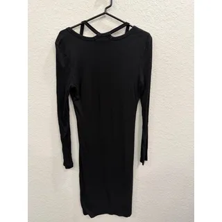 Photo of Pam & Gela Women's Split Neck Dress Black Medium