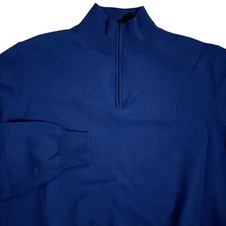 Photo of Bloomingdales Men's Shop Merino Wool 1/4 Zip Sweater Men's Size Large Blue